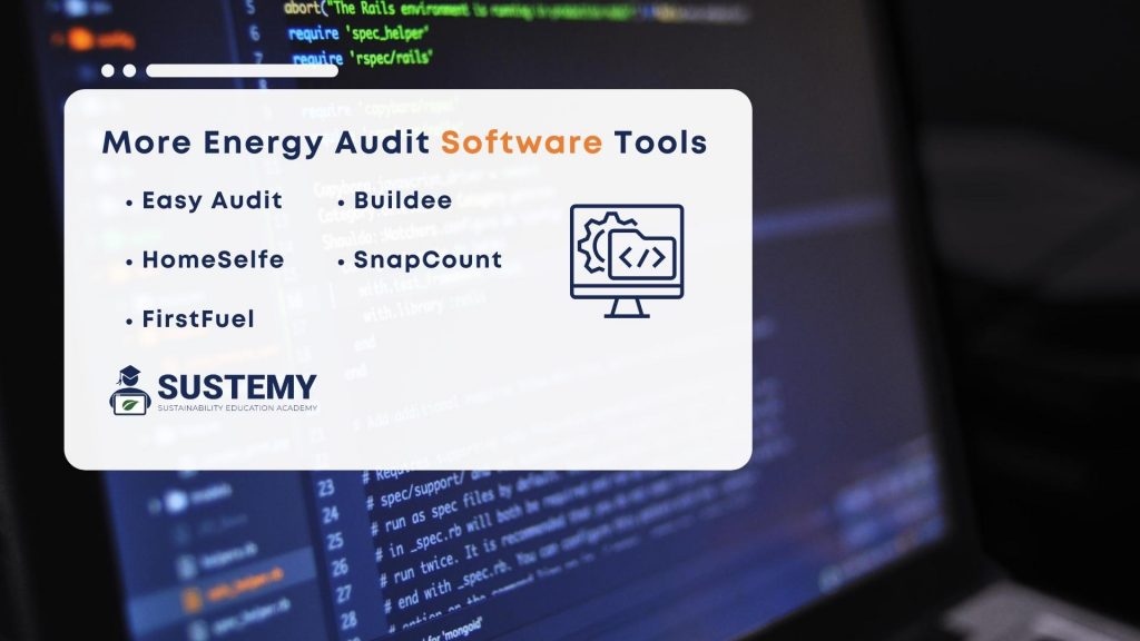 Infographic of more energy audit tools (software)
