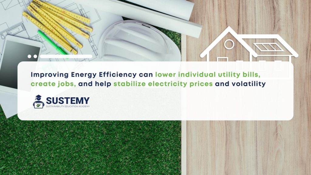 Infographic of the benefit of energy efficiency in our economy