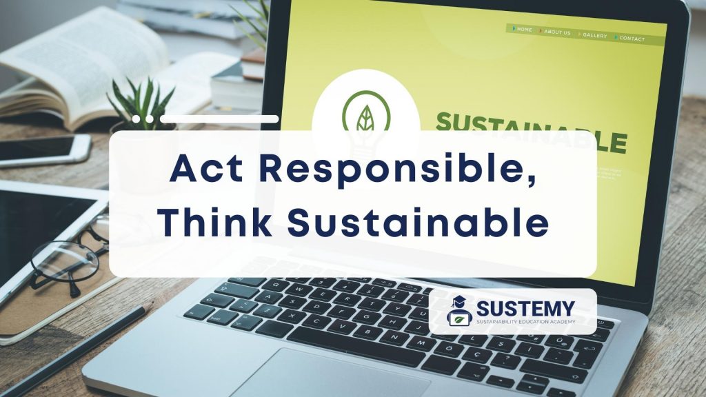 Infographic of sustainability slogan